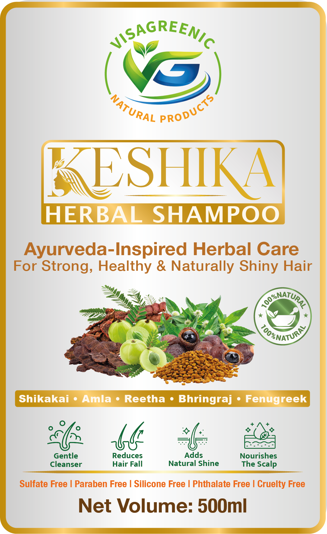 Keshika Herbal Shampoo 500ml