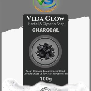 Veda Glow Herbal & Glycerin Charcoal Soap
