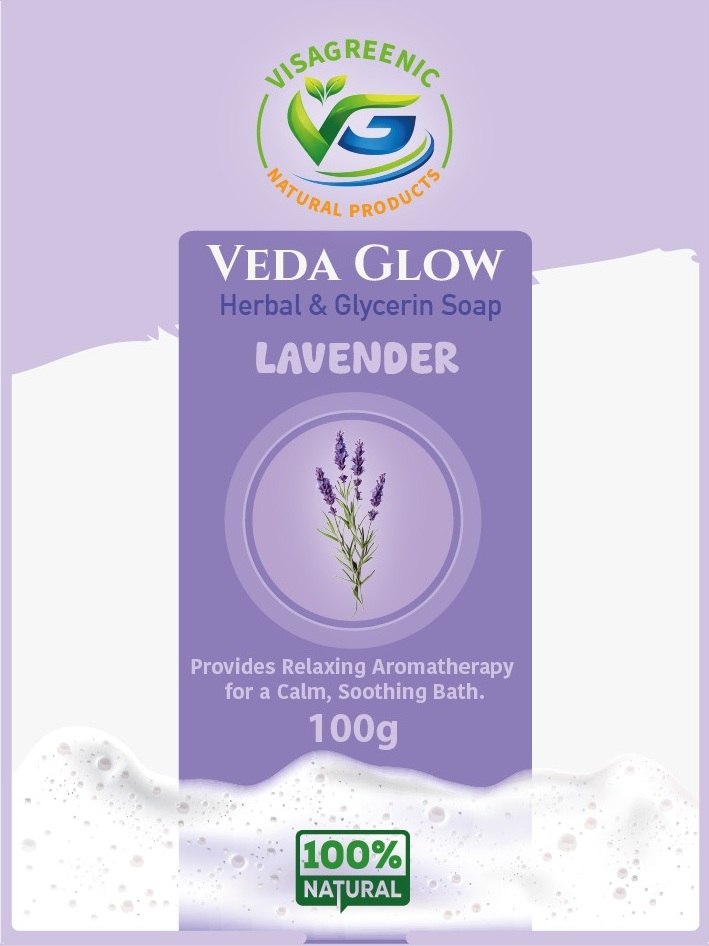 Veda Glow Lavender Herbal & Glycerin Soap