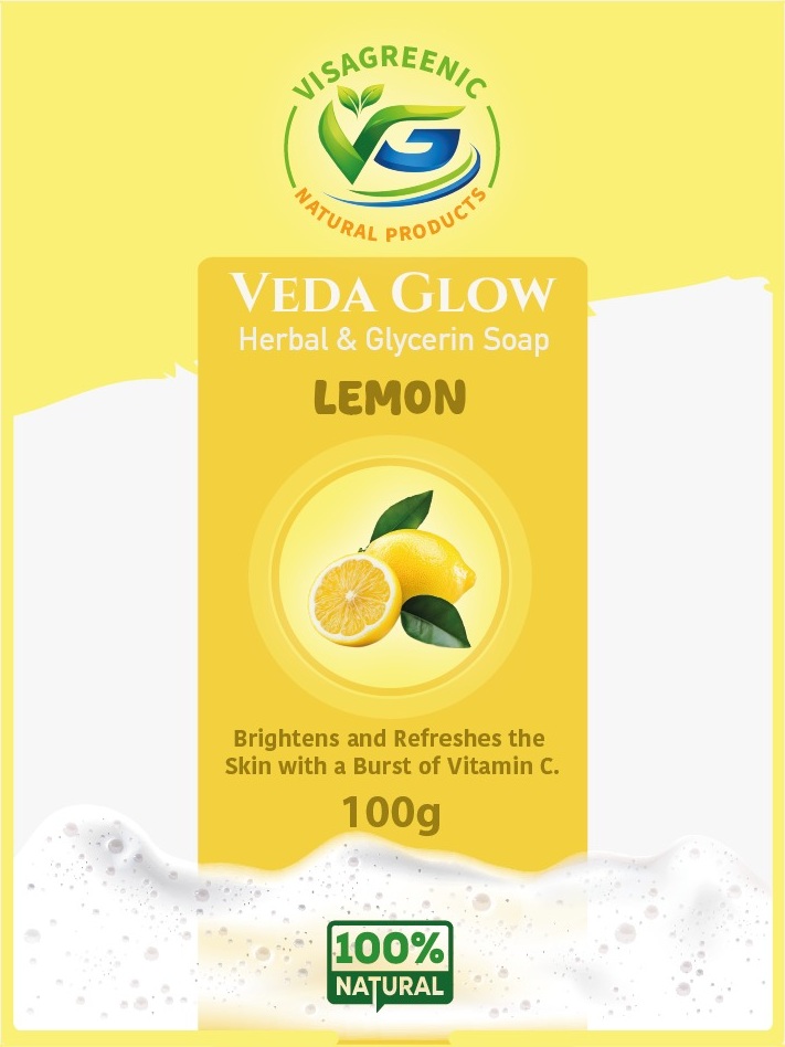 Veda Glow Herbal & Glycerin Lemon Soap