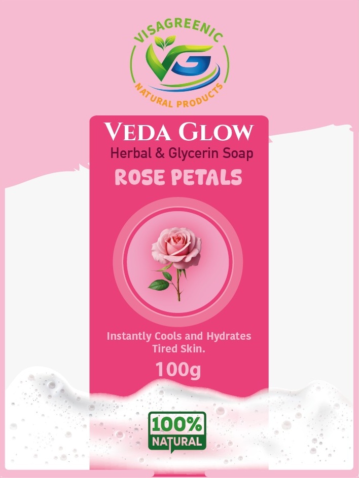 Veda Glow Herbal & Glycerin Rose Petals Soap
