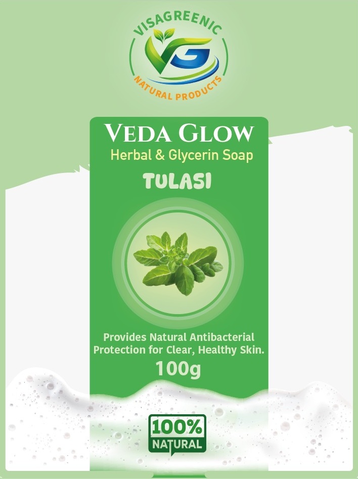 Veda Glow Herbal & Glycerin Tulasi Soap