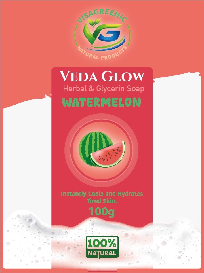 Veda Glow Herbal & Glycerin Watermelon Soap